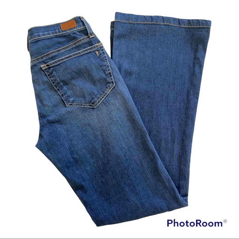 Joie Jeans Nouveau Flare Jeans Blue Denim Size 25 Wide Leg Cobalt Wash Mid-Rise